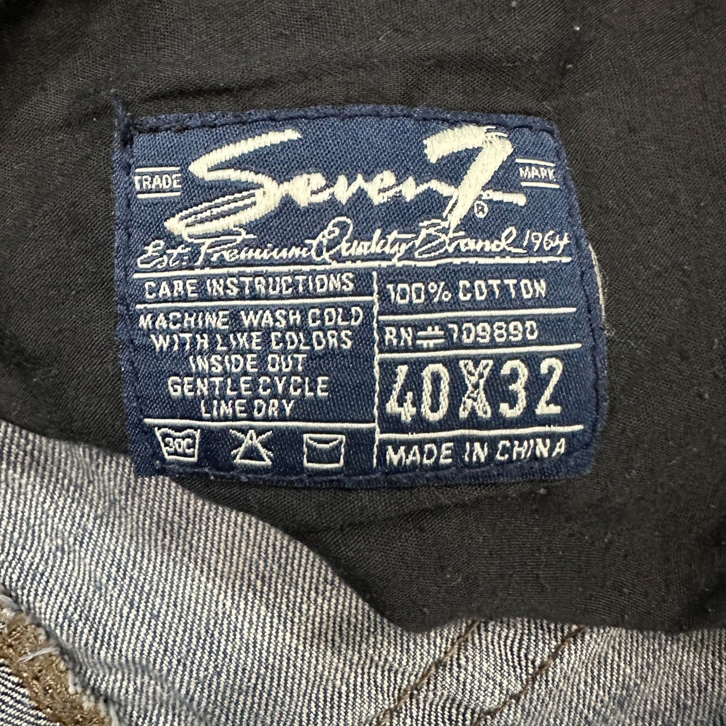 Seven7 Mens Relaxed Fit Straight Leg Jeans 40X32 100% Cotton Normcore Workwear